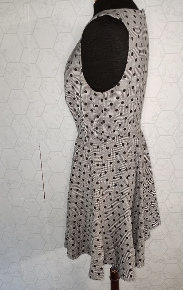 ELLE Plaid polka-dot flare dress in gray/black - Picture 4 of 16